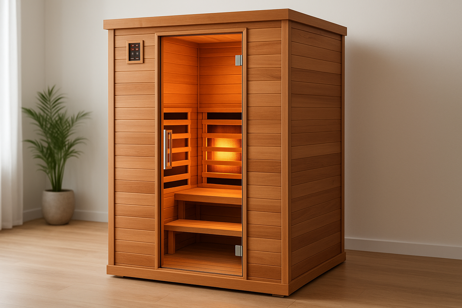 2 person infared sauna from the outside
