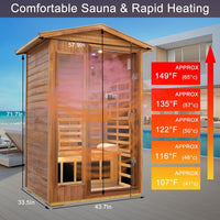 Two Person Outdoor High-Temp Infrared Sauna