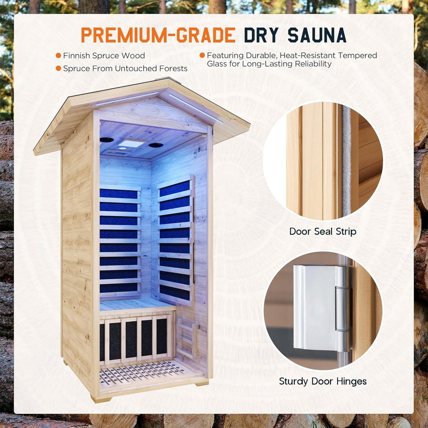 One-Person Outdoor Infrared Sauna