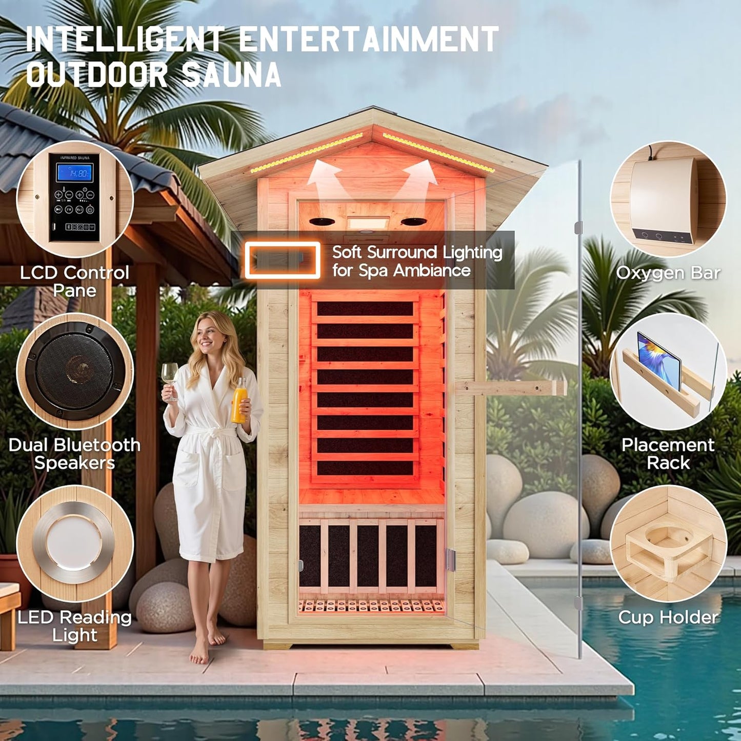 One-Person Outdoor Infrared Sauna