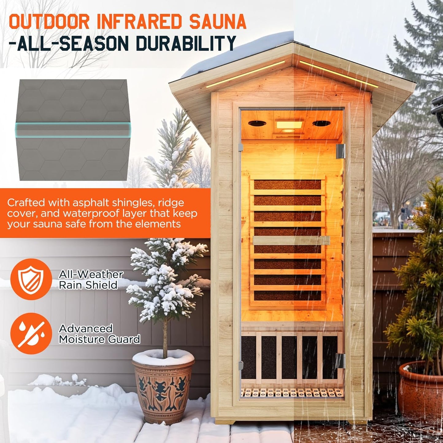 One-Person Outdoor Infrared Sauna