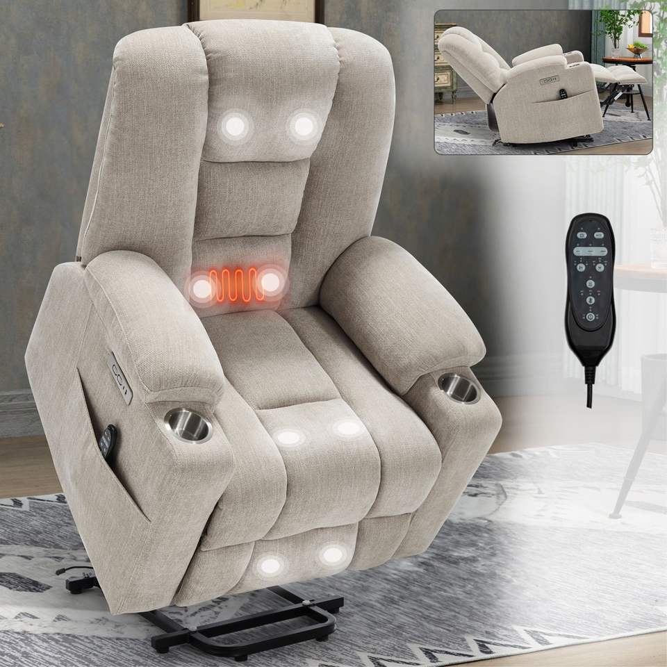 Premium Power Lift Recliner with Massage & Heat™