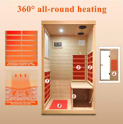 One-Person Side Door Infrared Sauna