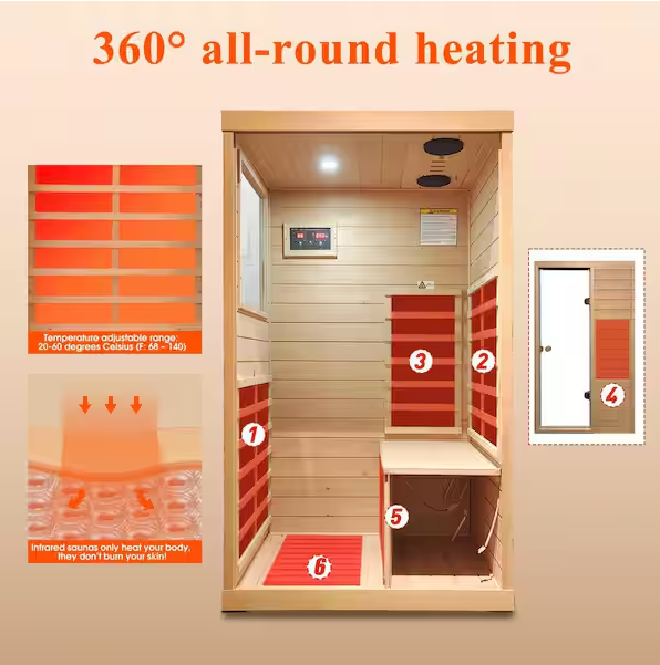 One-Person Side Door Infrared Sauna