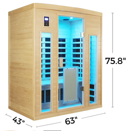 3 Person Ultra Low EMF Far-Infrared Sauna