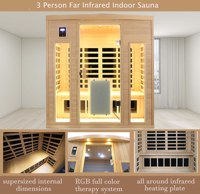 3 Person Ultra Low EMF Far-Infrared Sauna