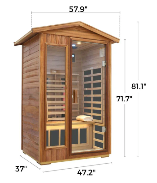 Two Person Outdoor High-Temp Infrared Sauna