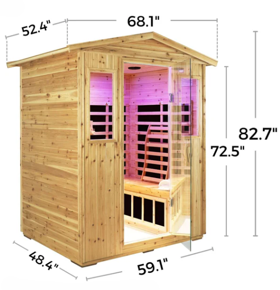 4 person outdoor infrared sauna
