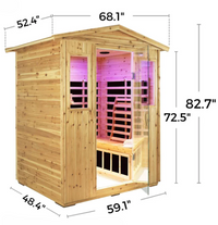 4 person outdoor infrared sauna