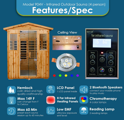 4 person outdoor infrared sauna